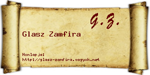 Glasz Zamfira névjegykártya
